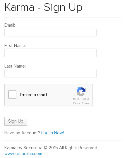 karma-signup